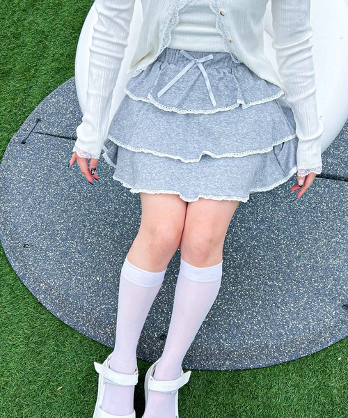 frunco(フランコ)の「スエットティアードスカート(スカート・レディース・ホワイト/ブラック/グレー・MEDIUM)」の11枚目の写真
