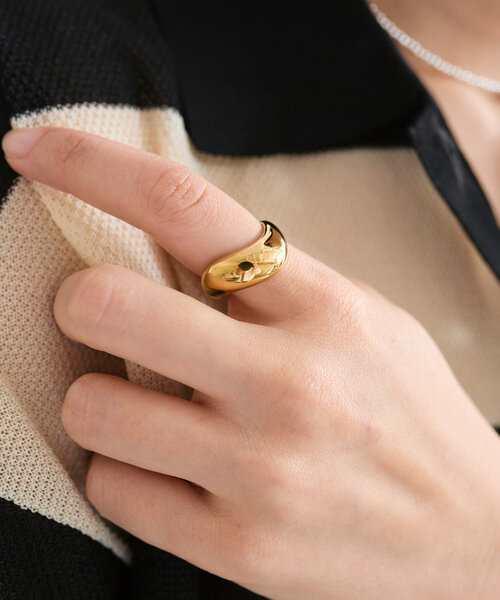 RIVE DROITE（リヴドロワ）の「【R.good(アールドットグッド)】ニュアンスリング（リング・レディース・ゴールド/シルバー・FREE）」の6枚目の写真