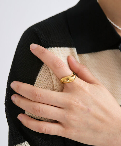 RIVE DROITE（リヴドロワ）の「【R.good(アールドットグッド)】ニュアンスリング（リング・レディース・ゴールド/シルバー・FREE）」の5枚目の写真