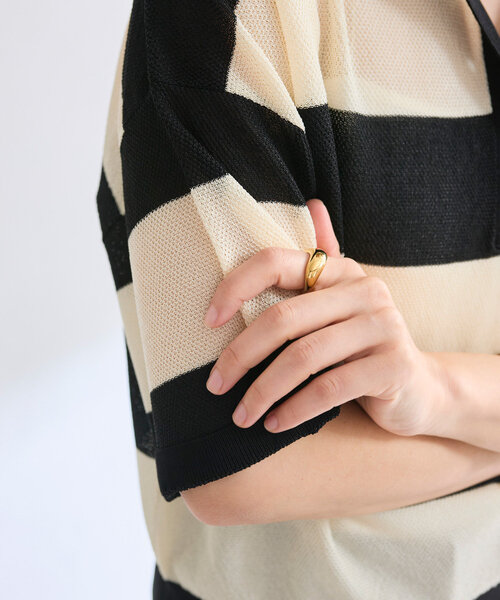 RIVE DROITE（リヴドロワ）の「【R.good(アールドットグッド)】ニュアンスリング（リング・レディース・ゴールド/シルバー・FREE）」の4枚目の写真