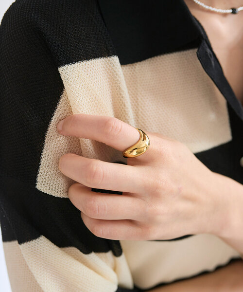 RIVE DROITE（リヴドロワ）の「【R.good(アールドットグッド)】ニュアンスリング（リング・レディース・ゴールド/シルバー・FREE）」の3枚目の写真