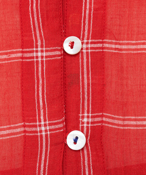 BEARDSLEY（ビアズリー）の「ジャンダニギャザーワンピース（ワンピース・レディース・サックスブルー/レッド・FREE）」の8枚目の写真