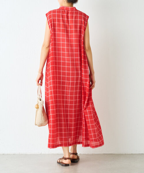 BEARDSLEY（ビアズリー）の「ジャンダニギャザーワンピース（ワンピース・レディース・サックスブルー/レッド・FREE）」の21枚目の写真