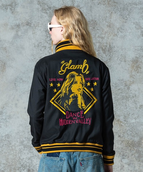 glamb(グラム)の「Needlework Short Jacket / ニードルワークショートジャケット(ブルゾン・メンズ・ブラック/ブルー/パープル・S/M/L)」の2枚目の写真