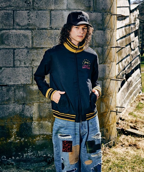 glamb(グラム)の「Needlework Short Jacket / ニードルワークショートジャケット(ブルゾン・メンズ・ブラック/ブルー/パープル・S/M/L)」の21枚目の写真
