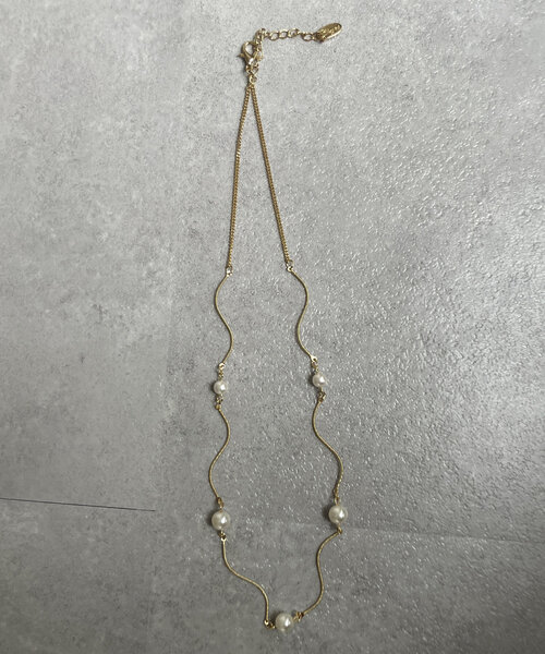 Chez toi（シェトワ）の「ねじりパールネックレス（ネックレス・レディース・ゴールド/シルバー・FREE）」の11枚目の写真