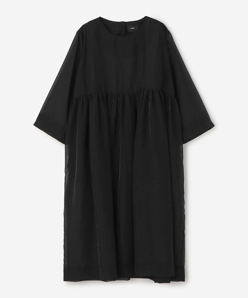 Bshop（ビショップ）の「eunoia | オーガンザラウンドネックワンピース WOMEN（ワンピース・レディース・ブラック・ONE）」の2枚目の写真