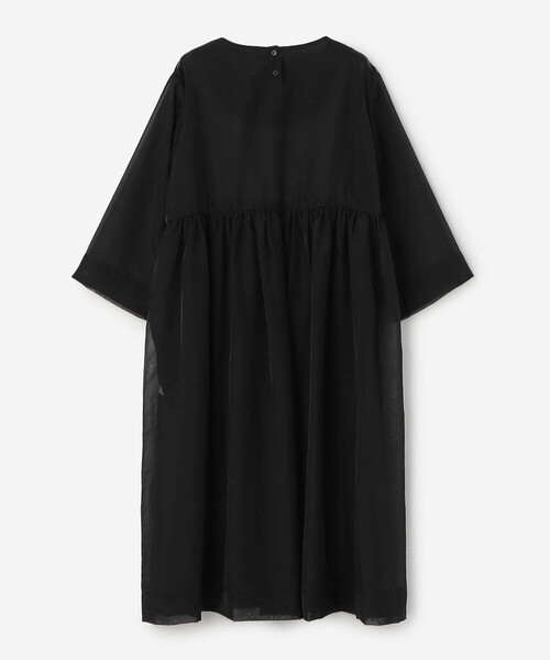 Bshop（ビショップ）の「eunoia | オーガンザラウンドネックワンピース WOMEN（ワンピース・レディース・ブラック・ONE）」の3枚目の写真