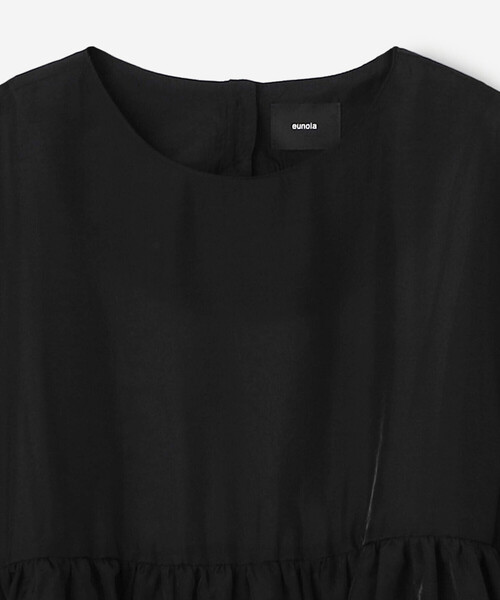 Bshop（ビショップ）の「eunoia | オーガンザラウンドネックワンピース WOMEN（ワンピース・レディース・ブラック・ONE）」の4枚目の写真