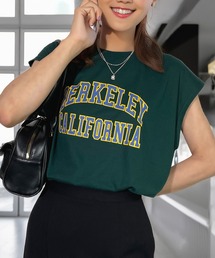 Candlestick（キャンドルスティック）の「ゆったり フレンチスリーブ T ノースリーブ 接触冷感 UVカット 韓国 ストリート（タンクトップ）」