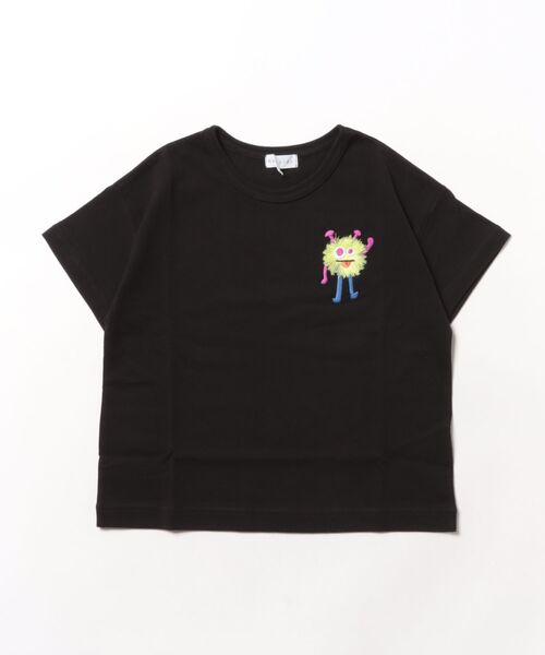セール　カデュネ　Maison no.8 ビジュー＆パールつきビンテージTシャツ オーバーサイズ ヴィンテージ加工2重プリントTシャツ DT4118