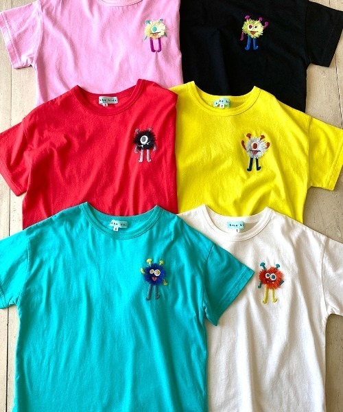 HAKKA KIDS（ハッカキッズ）の「カラーパレット刺しゅう接触冷感Tシャツ（Tシャツ/カットソー・キッズ・ブラック/ブルー/ホワイト/レッド/ピンク/イエロー・S/M）」の8枚目の写真