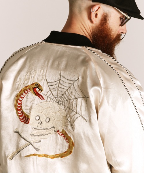 ✅️出品→10/19迄✅️新品タグ付き Schott NYC スカジャン サテン