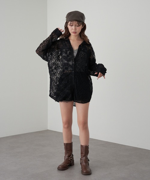 RAY CASSIN（レイカズン）の「エンジニアミドルブーツ（ブーツ・レディース・ブラウン/ブラック・36/37/38）」の21枚目の写真