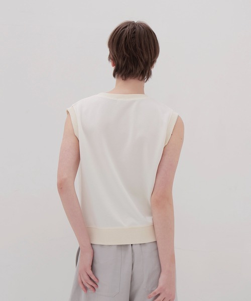 DRESSLAVE(ドレスレイブ)の「hem twist pullover(ヘムツイストプルオーバー)(Tシャツ/カットソー・レディース・ネイビー/ホワイト・38)」の4枚目の写真