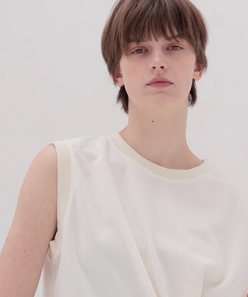DRESSLAVE(ドレスレイブ)の「hem twist pullover(ヘムツイストプルオーバー)(Tシャツ/カットソー・レディース・ネイビー/ホワイト・38)」の5枚目の写真