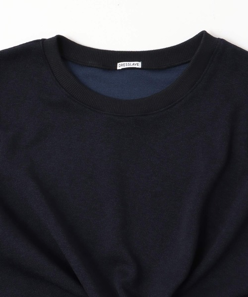 DRESSLAVE(ドレスレイブ)の「hem twist pullover(ヘムツイストプルオーバー)(Tシャツ/カットソー・レディース・ネイビー/ホワイト・38)」の11枚目の写真