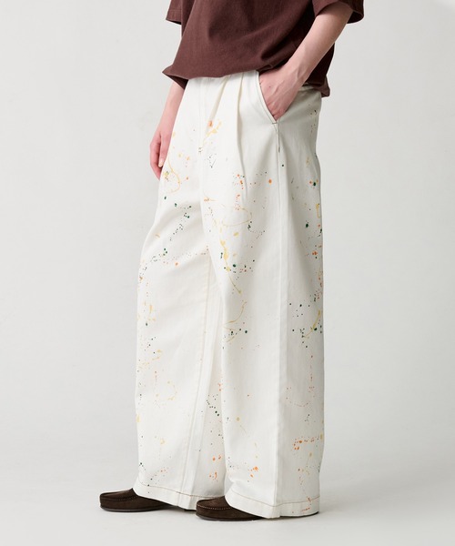WETTEMPT（ウィテンプト）の「2TUCK PAINT DENIM PANTS / ツータックペイントデニムパンツ（デニムパンツ・メンズ・オフホワイト/インディゴブルー/ブラック・SMALL/MEDIUM/LARGE）」の10枚目の写真