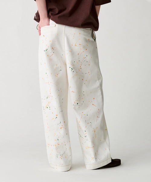 WETTEMPT（ウィテンプト）の「2TUCK PAINT DENIM PANTS / ツータックペイントデニムパンツ（デニムパンツ・メンズ・オフホワイト/インディゴブルー/ブラック・SMALL/MEDIUM/LARGE）」の11枚目の写真