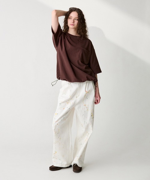 WETTEMPT（ウィテンプト）の「2TUCK PAINT DENIM PANTS / ツータックペイントデニムパンツ（デニムパンツ・メンズ・オフホワイト/インディゴブルー/ブラック・SMALL/MEDIUM/LARGE）」の13枚目の写真