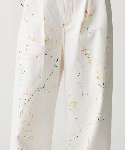 WETTEMPT（ウィテンプト）の「2TUCK PAINT DENIM PANTS / ツータック