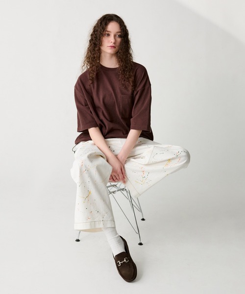 WETTEMPT（ウィテンプト）の「2TUCK PAINT DENIM PANTS / ツータックペイントデニムパンツ（デニムパンツ・メンズ・オフホワイト/インディゴブルー/ブラック・SMALL/MEDIUM/LARGE）」の17枚目の写真