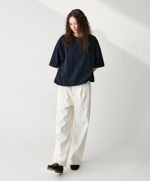 WETTEMPT（ウィテンプト）の「2TUCK PAINT DENIM PANTS / ツータックペイントデニムパンツ（デニムパンツ・メンズ・オフホワイト/インディゴブルー/ブラック・SMALL/MEDIUM/LARGE）」の19枚目の写真