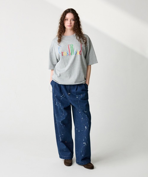 セール】2TUCK PAINT DENIM PANTS / ツータックペイントデニムパンツ