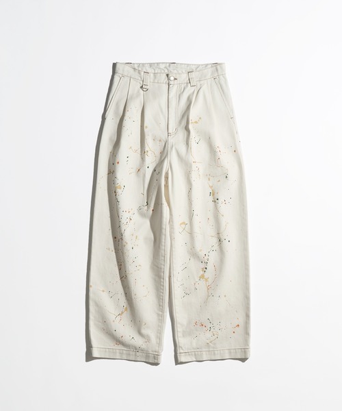 WETTEMPT（ウィテンプト）の「2TUCK PAINT DENIM PANTS / ツータックペイントデニムパンツ（デニムパンツ・メンズ・オフホワイト/インディゴブルー/ブラック・SMALL/MEDIUM/LARGE）」の6枚目の写真