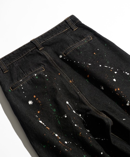 WETTEMPT（ウィテンプト）の「2TUCK PAINT DENIM PANTS / ツータック