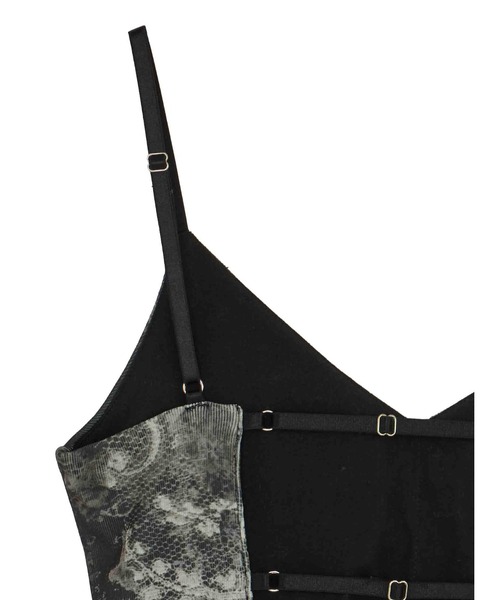MEDI TROMPE L’OEIL LACE PRINT BRA TOP ■ セール】MEDI TROMPE L'OEIL LACE PRINT BRA TOP（キャミソール