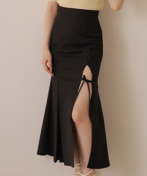 スカート Ribbon mermaid skirt m black M DOLLY original* slit ribbon mermaid skirt/スリットリボン
