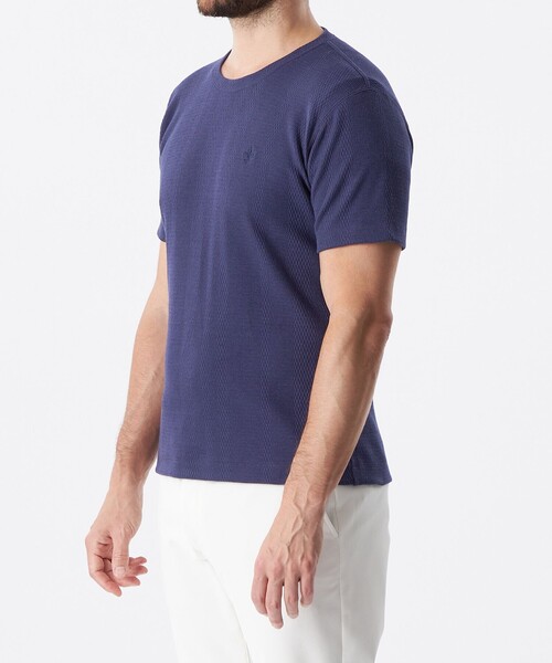 EPOCA UOMO（エポカウォモ）の「ランダムワッフルストライプカットソー（Tシャツ/カットソー・メンズ・ブルー/ブラック/ホワイト・46/48）」の8枚目の写真