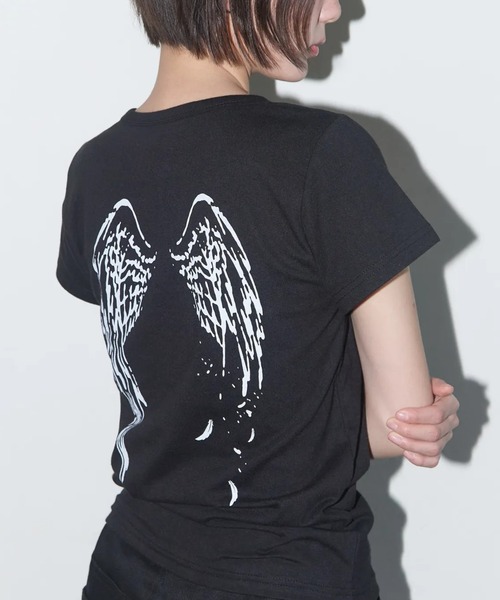 FANCY CLUB（ファンシークラブ）の「【日本未発売/WEB限定】FANCY CLUB(ファンシークラブ)/エンジェル クロップド 半袖 Tシャツ/Rebirth Of Heaven Crop Tee（Tシャツ/カットソー・レディース・グレー/ブルー/ブラック・FREE）」の2枚目の写真