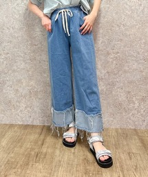 axes femme | 裾切替デニムパンツ(その他パンツ)