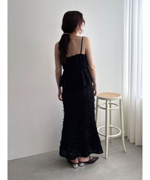 LAGUNAMOON（ラグナムーン）の「カットジャガードキャミソール（キャミソール・レディース・ブラック/アイボリー・FREE）」の10枚目の写真