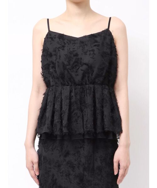 LAGUNAMOON（ラグナムーン）の「カットジャガードキャミソール（キャミソール・レディース・ブラック/アイボリー・FREE）」の11枚目の写真