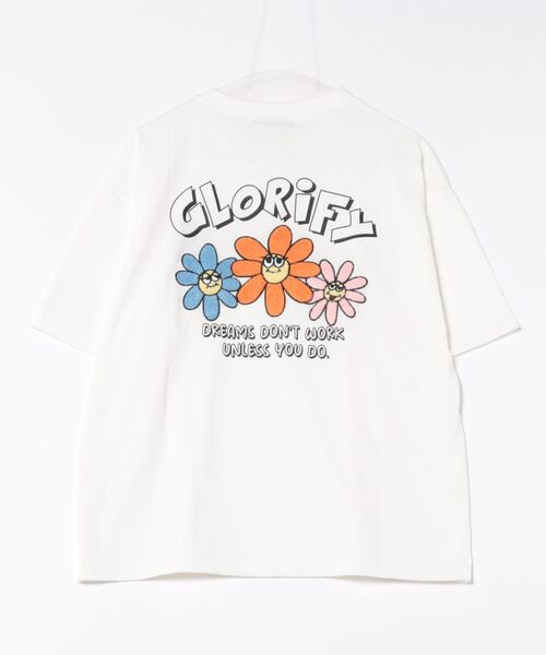 GORGE(ゴージ)の「《サガラ刺繍×カラフルフラワー》レディース Tシャツ オーバーサイズ ロゴ バックデザイン 春夏秋(Tシャツ/カットソー・レディース・ピンク/ブラック/オフホワイト・F)」の17枚目の写真