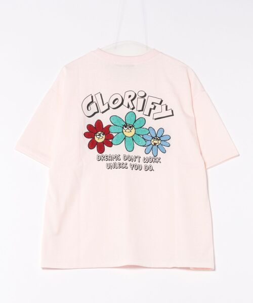 GORGE(ゴージ)の「《サガラ刺繍×カラフルフラワー》レディース Tシャツ オーバーサイズ ロゴ バックデザイン 春夏秋(Tシャツ/カットソー・レディース・ピンク/ブラック/オフホワイト・F)」の18枚目の写真