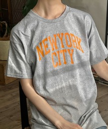 【spiritoso】カレッジロゴアソートプリント半袖Tシャツ