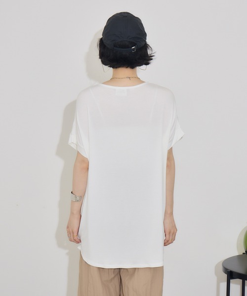 KATHARINE ROSS(キャサリンロス)の「【PILLINI/ピリーニ】ウォーターペインティングレイヤードTシャツ(Tシャツ/カットソー・レディース・ブラック/オフホワイト・MEDIUM)」の9枚目の写真