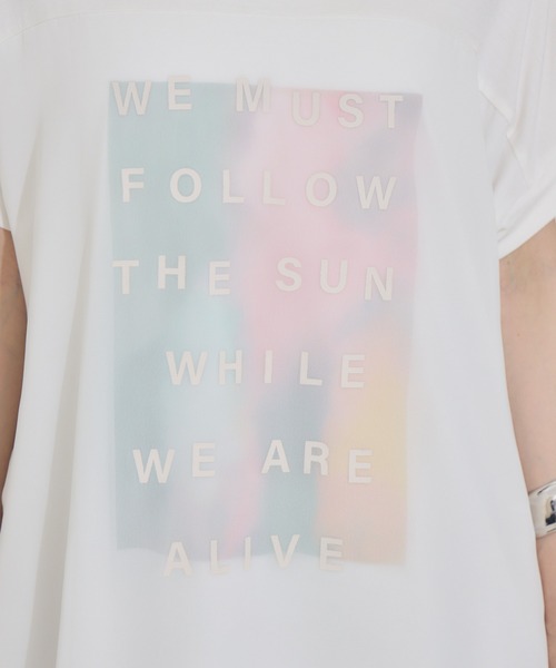 KATHARINE ROSS(キャサリンロス)の「【PILLINI/ピリーニ】ウォーターペインティングレイヤードTシャツ(Tシャツ/カットソー・レディース・ブラック/オフホワイト・MEDIUM)」の6枚目の写真