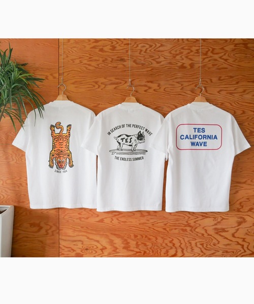 The Endless Summer（エンドレスサマー）の「【WEB / FLAG SHOP限定】ORGANIC COTTON CALIFORNIA T-SHIRT /オーバーサイズ・半袖T（Tシャツ/カットソー・メンズ・A/C/D/E/B・MEDIUM/LARGE/X-LARGE）」の6枚目の写真