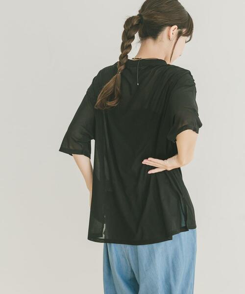 ITEMS URBANRESEARCH(アイテムズ アーバンリサーチ)の「シアー半袖Tシャツ(Tシャツ/カットソー・レディース・ブルー/ホワイト/ブラック・FREE)」の19枚目の写真