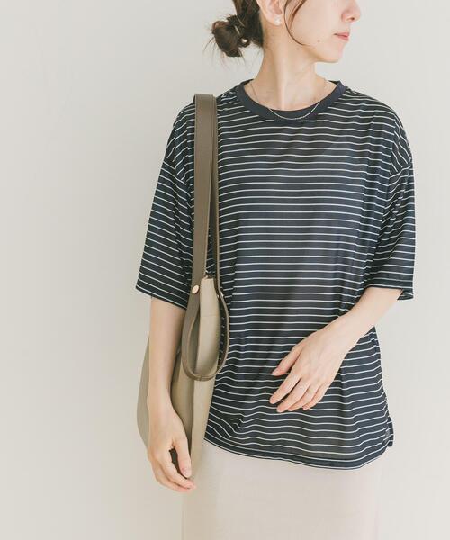 ITEMS URBANRESEARCH(アイテムズ アーバンリサーチ)の「シアー半袖Tシャツ(Tシャツ/カットソー・レディース・ブルー/ホワイト/ブラック・FREE)」の12枚目の写真