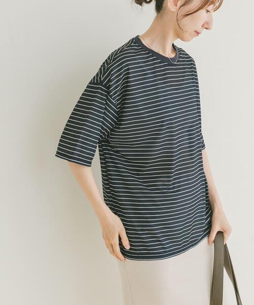 ITEMS URBANRESEARCH(アイテムズ アーバンリサーチ)の「シアー半袖Tシャツ(Tシャツ/カットソー・レディース・ブルー/ホワイト/ブラック・FREE)」の11枚目の写真