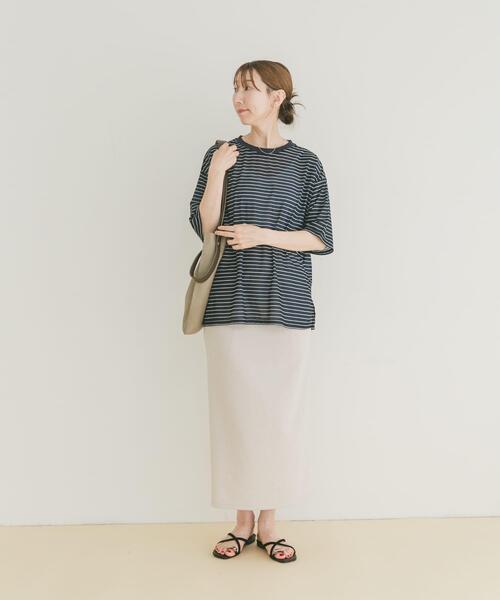 ITEMS URBANRESEARCH(アイテムズ アーバンリサーチ)の「シアー半袖Tシャツ(Tシャツ/カットソー・レディース・ブルー/ホワイト/ブラック・FREE)」の10枚目の写真