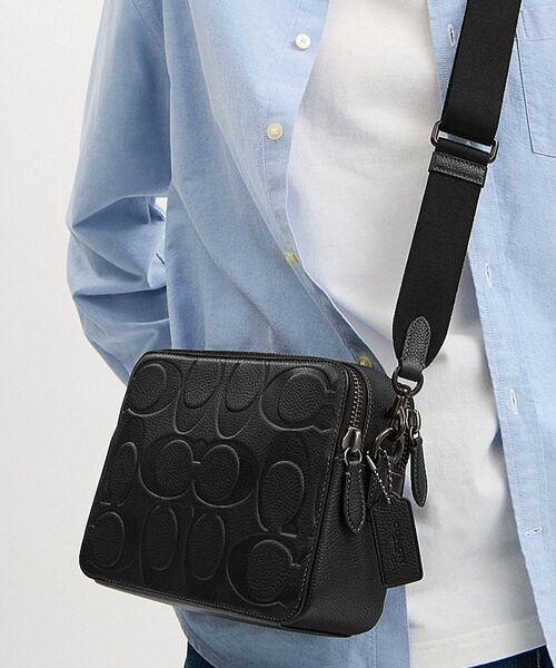 【COACH】 タグ有り チャーター クロス ボディ 24 バッグ シグネチャー チャーター クロスボディ バッグ 24・マキシ シグネチャー レザー