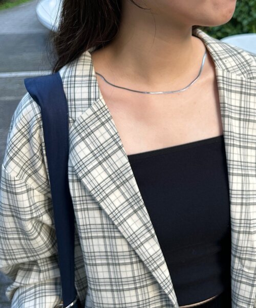 Kastane（カスタネ）の「【fiw.】サージカルスネークネックレス（ネックレス・レディース・シルバー・FREE）」の6枚目の写真