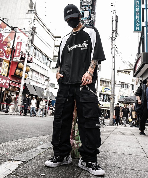 DIVINER(ディヴァイナー)の「Monotone Game TEE 半袖 Tシャツ メンズ カットソー ゲームシャツ(Tシャツ/カットソー・メンズ・ブラック・M/L)」の2枚目の写真